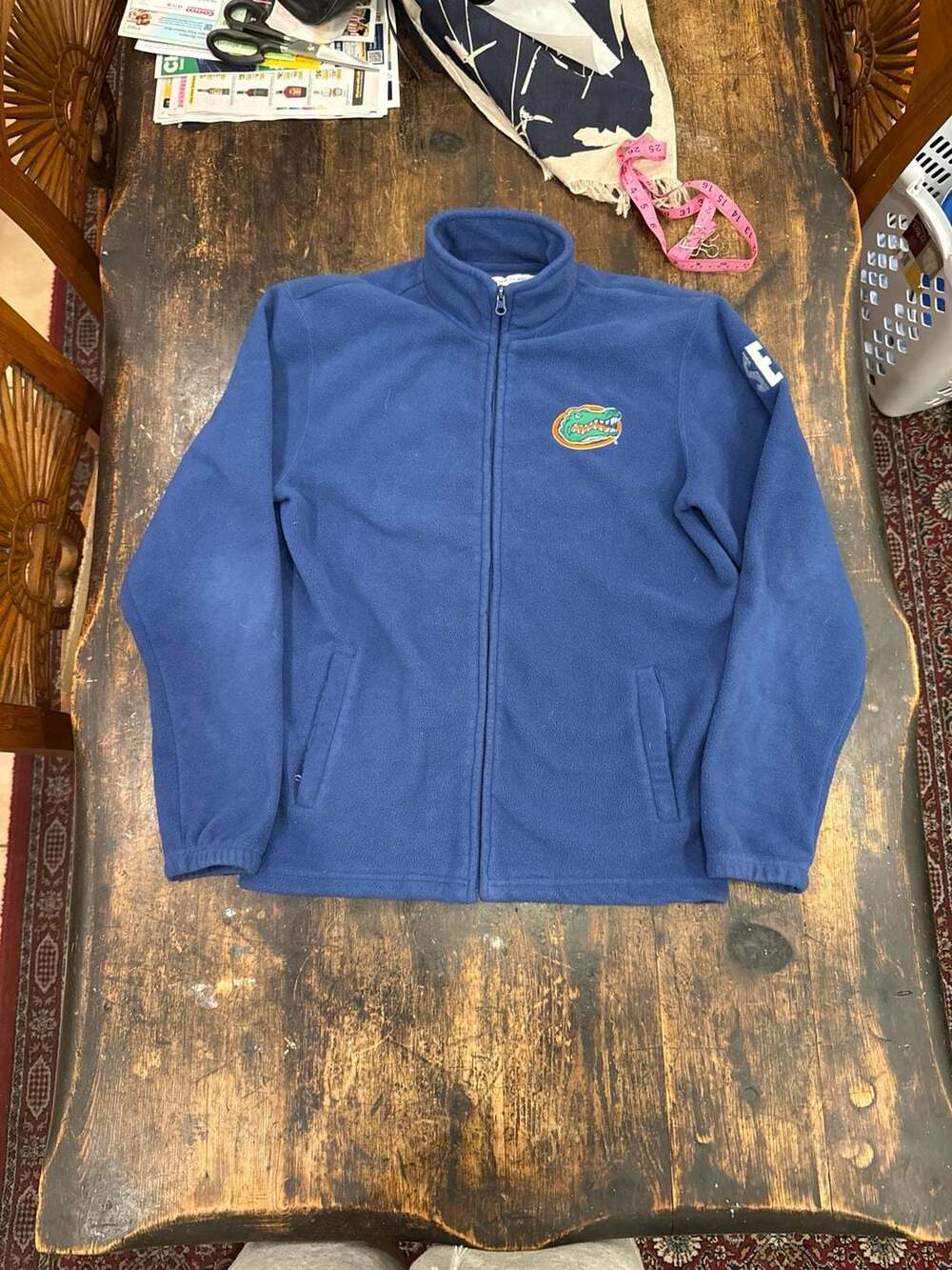 Vintage Florida Gators Full Zip Blue Fleece Jacket Size Medium